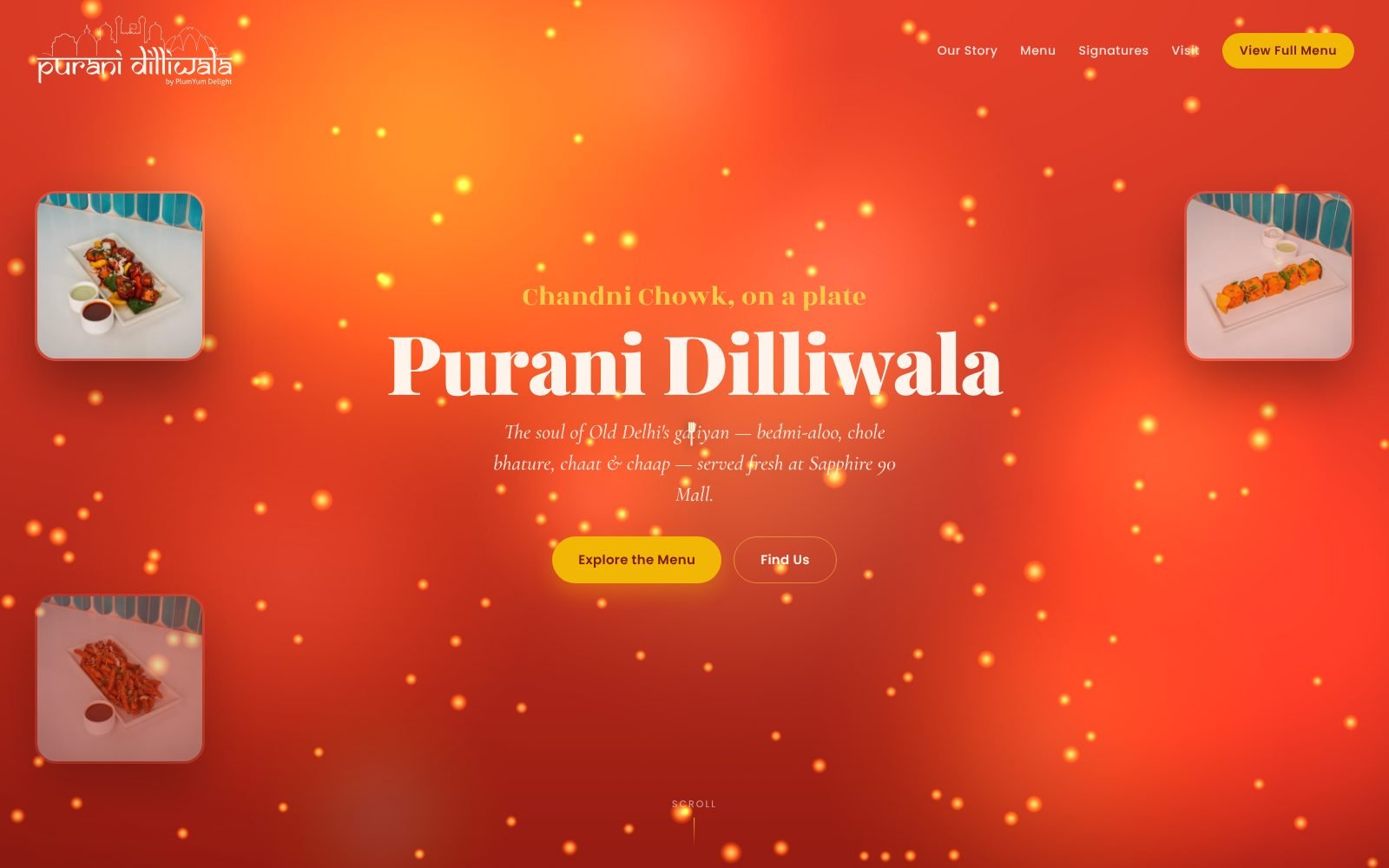 Purani Dilliwala home page: Chandni Chowk, on a plate